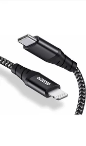 ESR USB-C to Lightning Cable, (1 Meter, MFi-Certified), PD Fast Charging Cable. - Picture 1 of 6