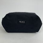 Tumi Travel Pouch Bag Delta Black Zip close Eye cover and tissues Airlines bag