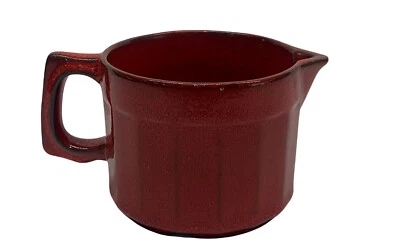 Jarro creme vintage Ceramano W. Alemanha laranja pôr do sol MCM - Imagem 1 de 4