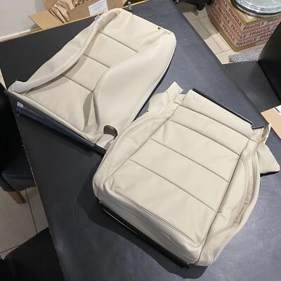 VW Golf Mk6 Jetta Beige Leather Drivers Seat Covers NEW 1K0963555AC 1K0963557AB - Image 1 of 4