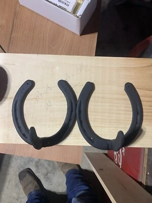 Quality Handmade Welded Steel Horseshoe Hat Coat Rack Foto 1 de 2