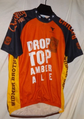 Widmer Brothers Drop Top Amber Ale XL Cycling Jersey Dog Logo Made in USA Foto 1 de 2