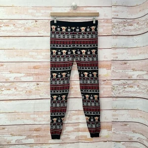 Primark Fair Isle Rentier Leggings Gr. Xl schwarz Weihnachten Urlaub Strick - Bild 1 von 5