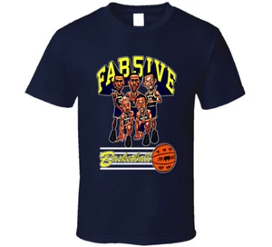 Fab Five Michigan Retro Caricature Navy T Shirt - Picture 1 of 2
