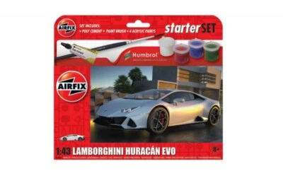 KIT MODELLINO AUTO STATICO AIRFIX LAMBORGHINI HURACAN SMALL STARTER SET 1:43 - Immagine 1 di 4