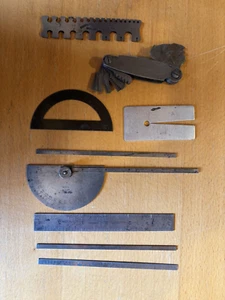 Starrett and others Machinist Tool Lot with Gauges and Rulers - Picture 1 of 7