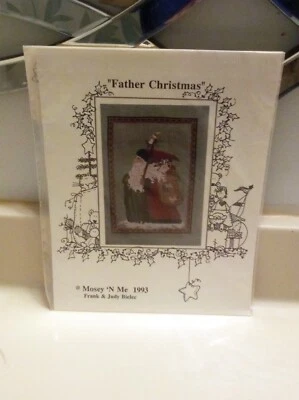 Father Christmas  Cross Stitch Chart  Mosey 'N Me  1993  OOP  HTF  NEW - Image 1 of 4