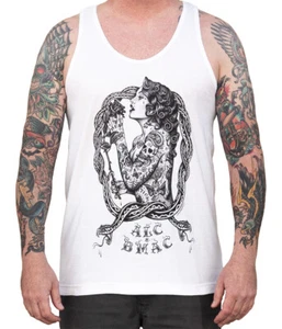 Black Market Art Tattooed Eve Men's White Tank Top Custom Shirt S-M-L-XL-2XL NWT - Picture 1 of 5