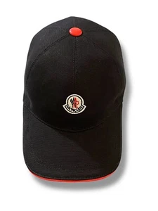 Moncler Classic Unisex Canvas and Leather Baseball Cap - Picture 1 of 11