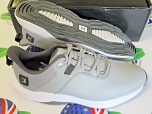 footjoy prolite waterproof golf shoes grey uk size 7.5 medium 56923k - Picture 1 of 3