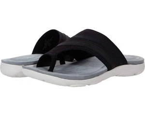 NUOVI SANDALI COMFORT EASY SPIRIT NERI CON ANELLO PUNTA MISURA 8,M $69 - Foto 1 di 4