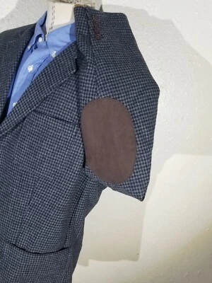 Chaqueta Abrigo Deportivo American Eagle Unconstructed XL Codo Cuadros Tweed Lana 46-48 Foto 1 de 4