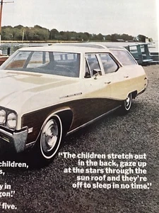 Print Ad Vtg 1967 Advertising GM Buick Station Wagon - Picture 1 of 2