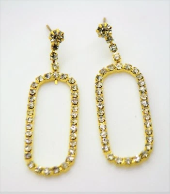 C295 PENDIENTE COLGANTE ESTILO CÍRCULO SIMPLE DORADO COLOR CLARO BODA FIESTA MODA Foto 1 de 4