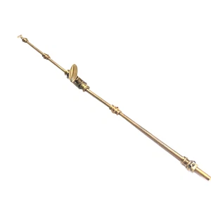 oval Set CREMONE solid Rustic hand made brass Heavy French turn Bolt 110" total - Picture 1 of 12