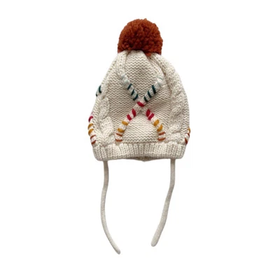 NWT Zara Cable Knit Pom Hat 1-3y - Image 1 of 3