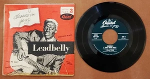 FOLK BLUES EP: LEADBELLY Ella Speed/Western Plain/Sweet Baby/Tell Me CAPITOL - Picture 1 of 2