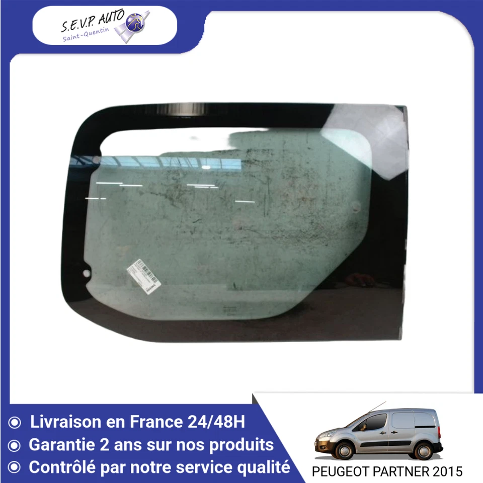 🇫🇷 GLACE PORTE COULISSANTE DROIT PEUGEOT PARTNER TEPEE 2008- ➤8569VP ♻️ - Photo 1/1