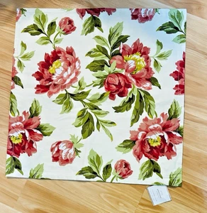 Pottery Barn Peony Floral Pillowcase 20x20 Cotton Cottagecore New - Picture 1 of 15