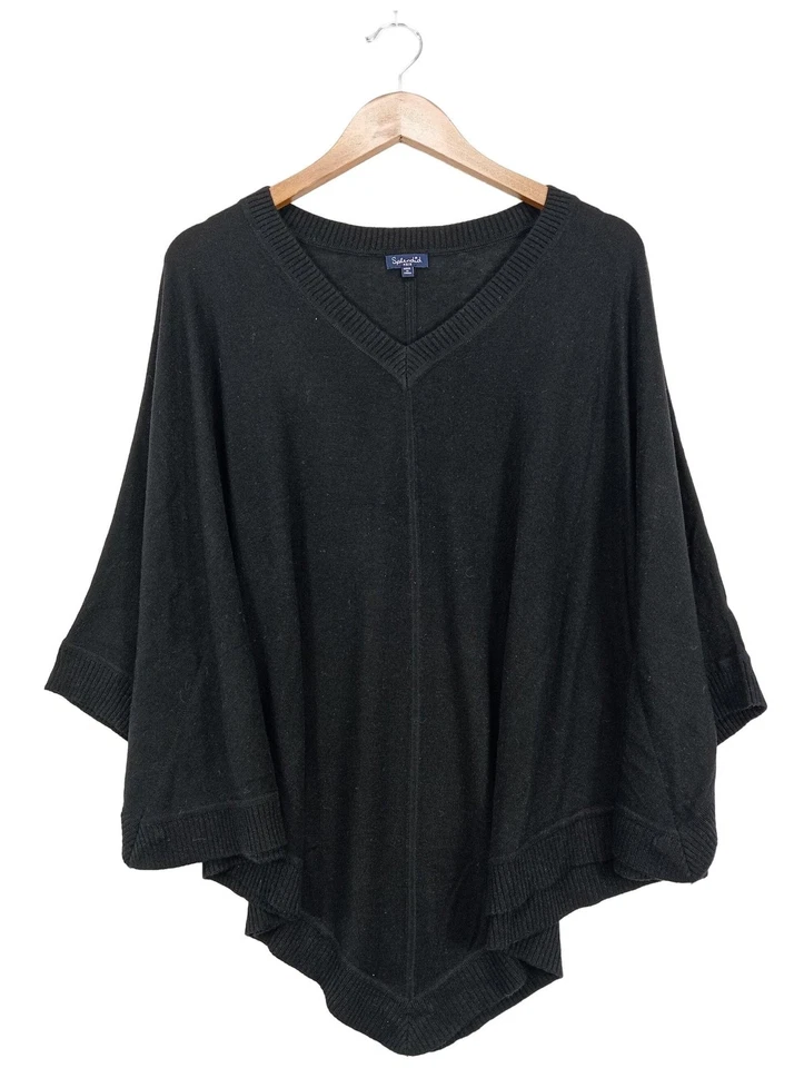 SPLENDID Poncho Mujeres Jersey Talla EU 36 negro look casual - Imagen 1 de 4