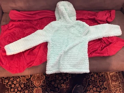 NWT - SZ 4 Reebok Faux Fur Jacket Hooded Full Zip Pink Kid's Childrens Outerwear - Image 1 of 4