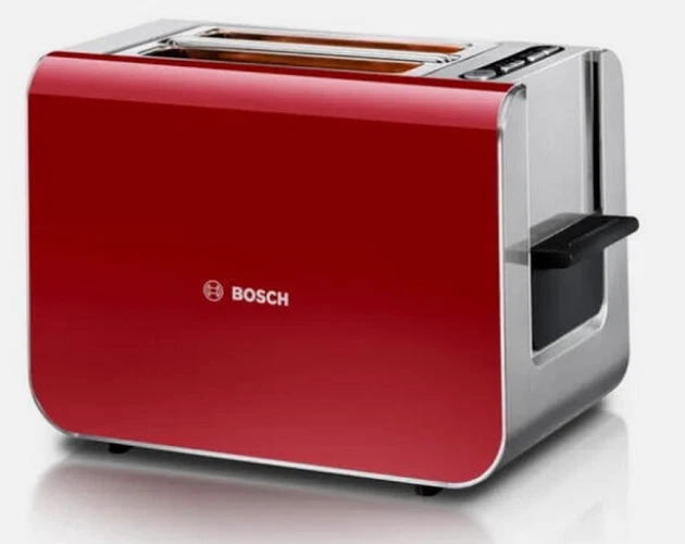 BOSCH TAT8614N Toaster Edelstahl 2 Scheiben Brötchenaufsatz 860 W - Bild 1 von 1