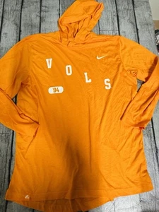 NWOT Men’s Nike Tennessee Volunteers Hoodie Tshirt Large Orange Long Sleeve - Picture 1 of 8