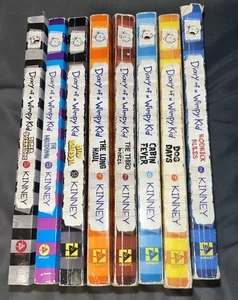 Tagebuch eines wimpy Kid Posten von 8 Taschenbüchern, #2,4,6,7,9,10,13,17 sie zeigen Gebrauch - Bild 1 von 5
