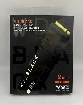 Western Digital WD BLACK 2TB SN850 with HEATSINK (PS5 Ready) M.2 NVMe Sealed NEW - Image 1 of 2