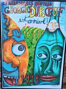 Póster de vino francés "Georges Duboeuf" del artista Herve'Di Rosa - Imagen 1 de 20