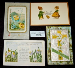 ANTIQUE Postcards Lot of 4 Over 110 Years Old Lot#102 Easter - Picture 1 of 2