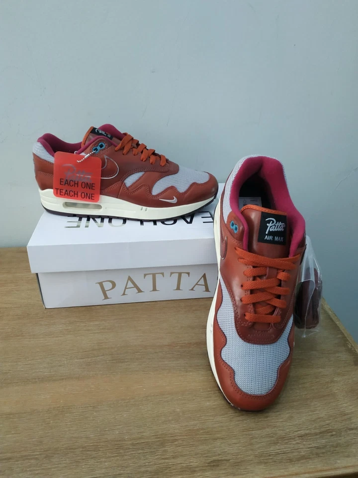 NIKE AIR MAX 1 PATTA DARK RUSSET UK8  - Imagen 1 de 4