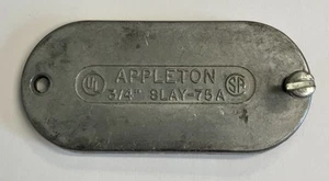 APPLETON SLAY-75A 3/4" ALUMINIO CONDUCTO CONDUCTO CUERPO CUBIERTA CON JUNTA - Imagen 1 de 3