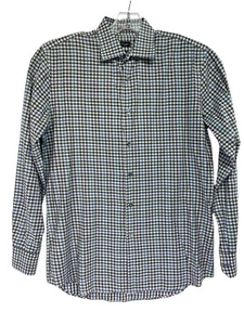Paul Smith London Mens Sz 16 White/Purple/Blue Plaid Button Down Shirt (Z42) EUC - Picture 1 of 5