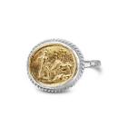 Free Size 925 Silver Ancient Roman Warrior Scene Coin Ring Hammered Fine Jewelry