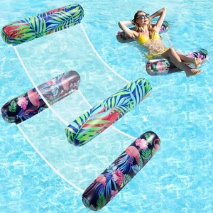 Poolschwimmer Erwachsene 2er Pack aufblasbare Poolschwimmer Hängematte, Mehrzweck 4 Zoll - Bild 1 von 7
