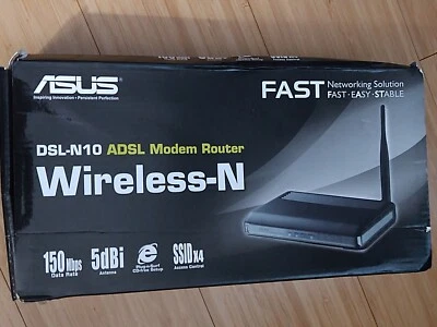 ASUS DSL-N10 ADSL Modem Router Wireless-N Wi-Fi WiFi Wireless ADSL Wireless-N - Image 1 of 4
