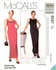 McCalls 8587 Evening Formal Prom Dresses Misses Sewing Pattern Uncut Size 4 6 8 - Picture 1 of 2