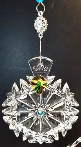 Waterford Snowflake Wishes 2018 Aqua Happiness Ornament #154698 Boxed w/tag - Picture 1 of 10