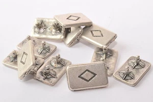 5x Zierniete Niete Mittelalter Wikinger Ritter L28 x B18 mm antik-altsilber, NOS - Picture 1 of 2