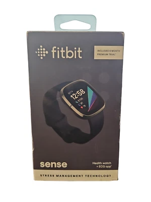 FitBit Sense Smartwatch Schwarz,Wasserdicht,Schlaftracking - Bild 1 von 2