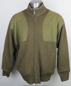 Herren Orvis Full Zip Braun Jacke Langarm Größe XL Wolle Komplett Gefüttert Opa - Bild 1 von 11