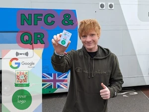 NFC Google Review PVC Cards- TAP TO REVIEW WITH QR CODE - Picture 1 of 4