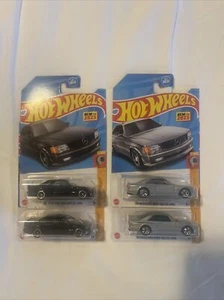 2023 Hot Wheels HW TURBO '89 Mercedes-Benz 560 SEC AMG Silver & Black Lot Of 4 - Picture 1 of 3