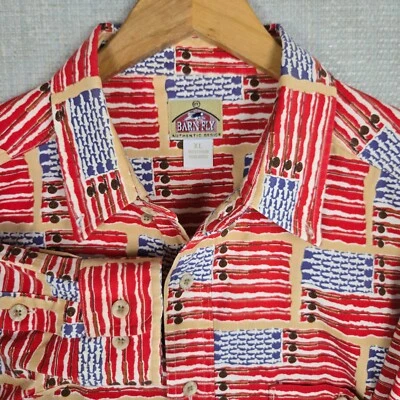 Camisa Deportiva Bandera Americana Pesca con Mosca Hecha en EE. UU. De Colección Barn Fly Talla XL Para Hombres Algodón Foto 1 de 4