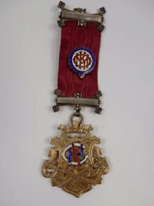 *DE COLECCIÓN REAL ORDEN ANTEDILUVIANA DE BÚFALOS, MEDALLA DE SERVICIO Y CINTA #B114 - Imagen 1 de 12