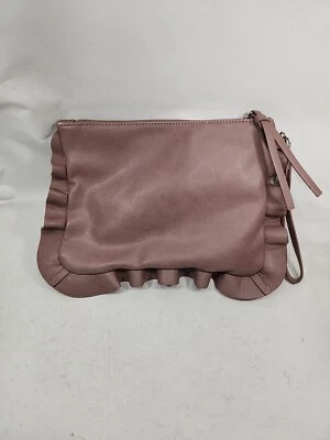 Bolso sin asas Sole Society para mujer de cuero sintético con volantes color tostado con correa de asa Cartera Foto 1 de 4