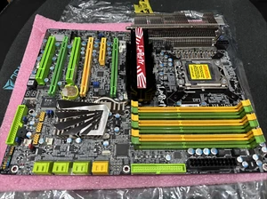 DFI LANParty UT X58-T3eH8 Motherboard Rare Vintage ATX Intel LGA1366 - Afbeelding 1 van 10