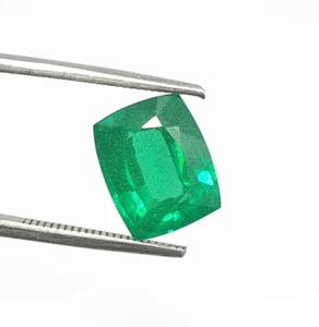 10.04 Ct Finest Colombian Emerald Lab Grown Cushion Cut AAA Quality Loose Gems - Picture 1 of 8