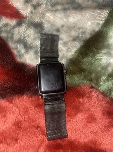 Apple Watch Series 3 38mm Space Gray Aluminum Case with Black Sport Band... - Picture 1 of 1